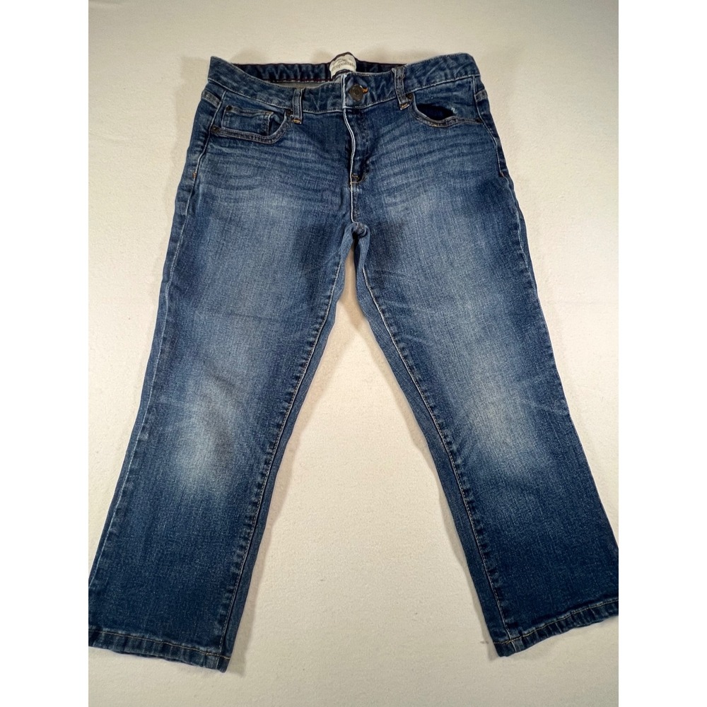Aeropostale Vintage Medium Wash Denim Capri Jeans 11/12 Cropped Straight Leg
